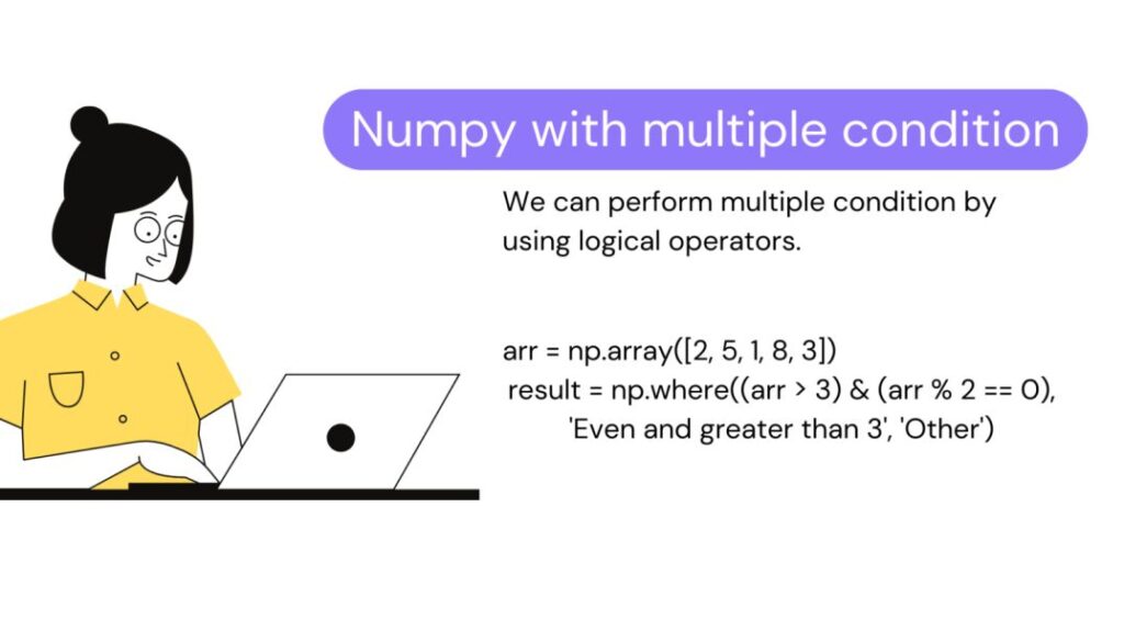 Numpy where with-multiple condition