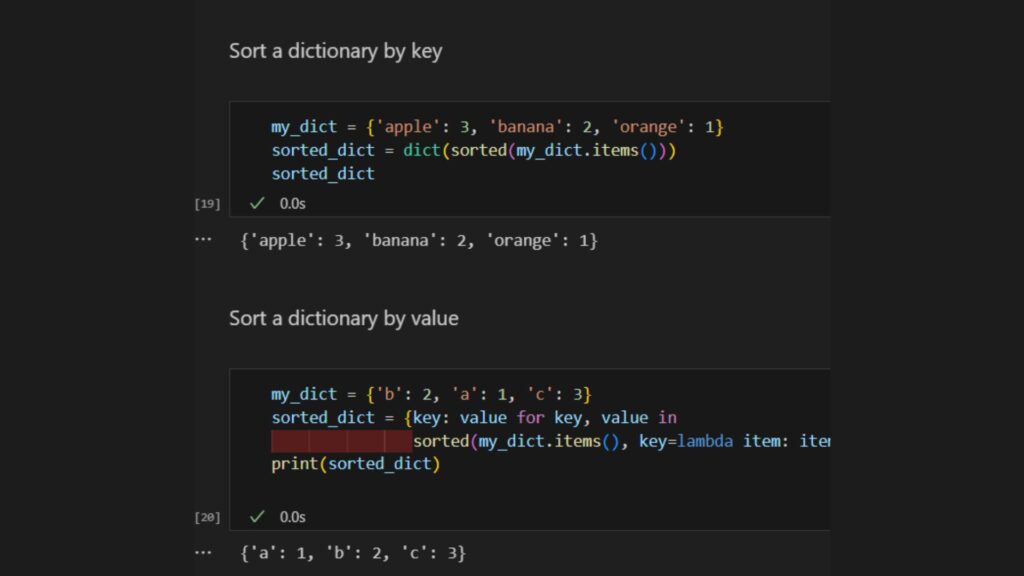 how to sort a dictionary in python