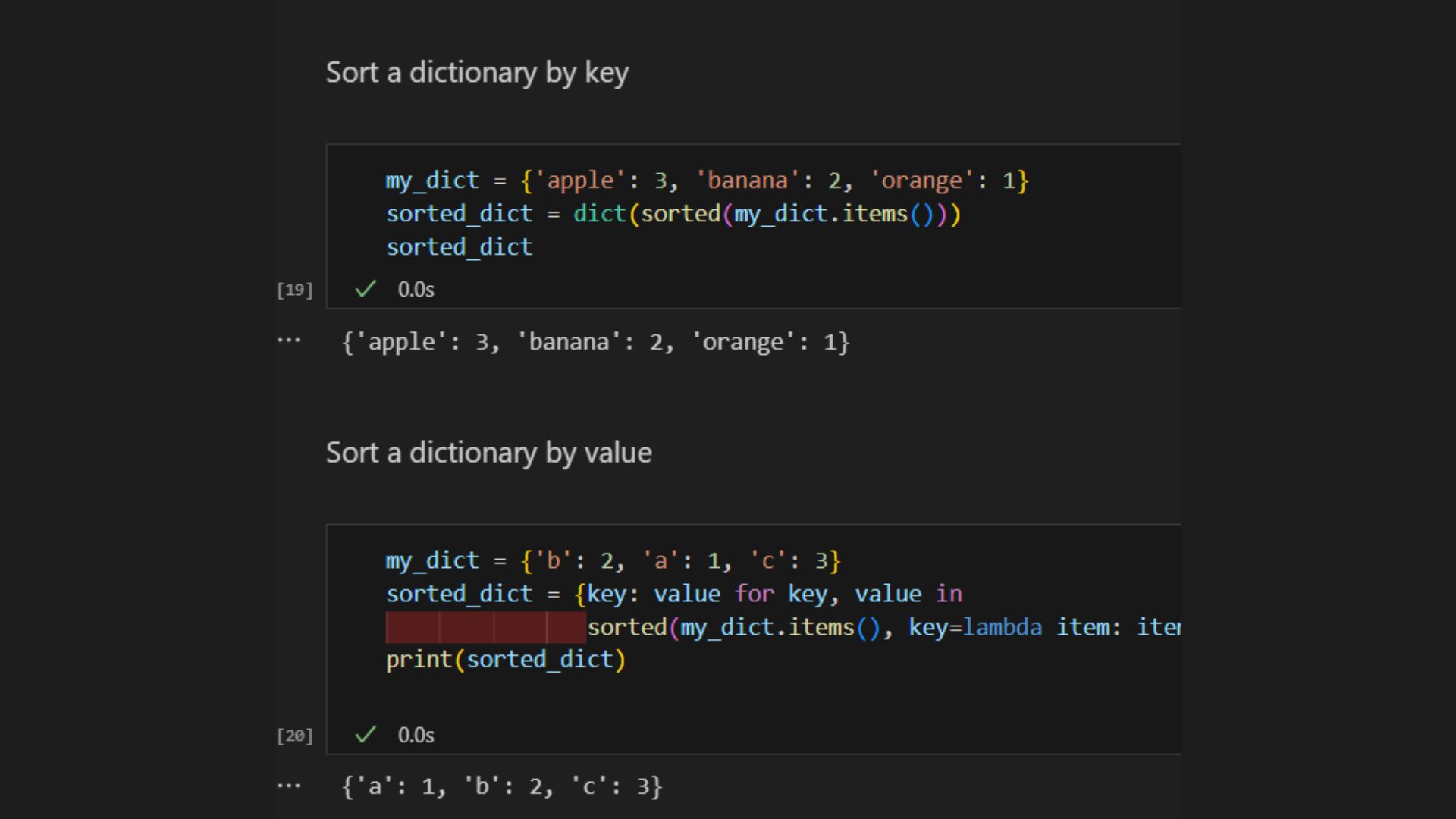 how to sort a dictionary in python