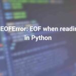 Solving EOFError EOF when reading a line in Python